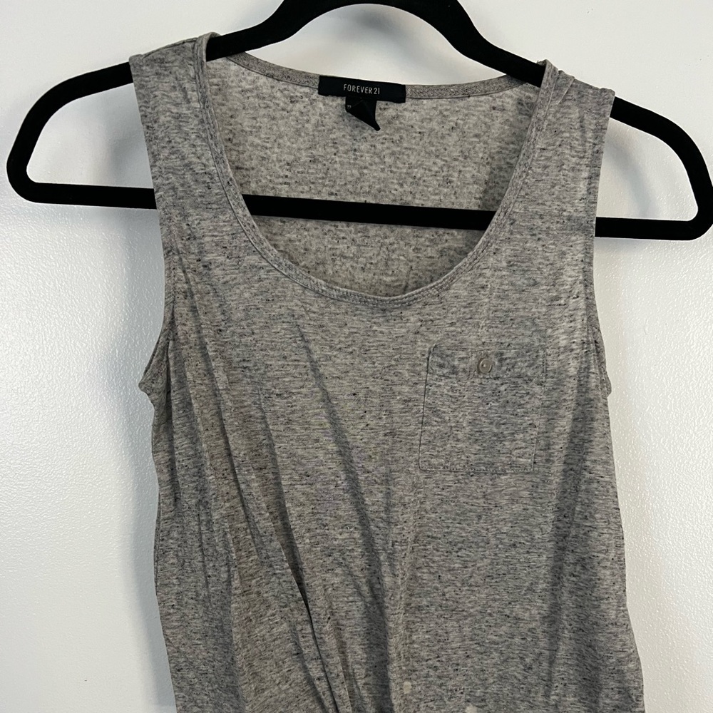 Grey tie top